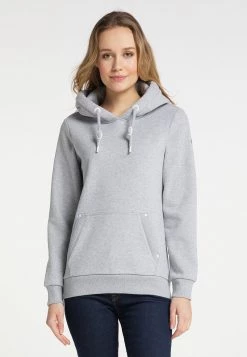 Mujer DREIMASTER KILATA - Jersey Con Capucha - Hellgrau Melange