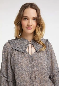 DreiMaster Mujer Blusa - Beige Blau -Tienda DreiMaster barata cf5b85978b634889867e58126b08728f