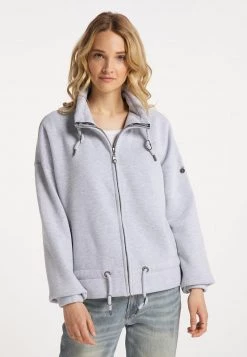 DREIMASTER TAKELAGE - Sudadera Con Cremallera - Hellgrau Melange, Mujer