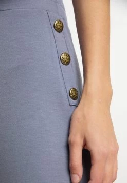 Mujer DREIMASTER TEYLON - Pantalones - Graublau -Tienda DreiMaster barata d20892f8a0734822a692e23985dfc20a