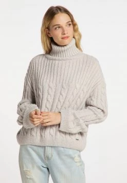 Mujer DREIMASTER KEYTI - Jersey De Punto - Hellgrau