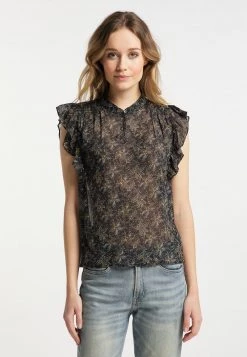 Mujer DREIMASTER SASHIMA - Blusa - Schwarz Geblümt