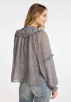 DreiMaster Mujer Blusa - Beige Blau -Tienda DreiMaster barata d48a6b62f2c14b86bda424e9659e6121