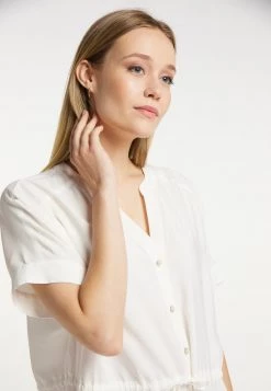 Mujer DREIMASTER EUCALY - Vestido Camisero - Wollweiss -Tienda DreiMaster barata d4f034bb387341ef9999cc8206a7cf80