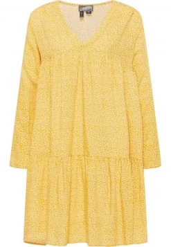 DreiMaster Mujer Vestido Informal - Senfgelb Wollweiss -Tienda DreiMaster barata d59dc18697d948cfae374711a6b78e0e