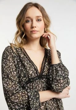 Mujer DREIMASTER SASHIMA - Blusa - Schwarz Geblümt -Tienda DreiMaster barata d5d6b172ac2d42ba83714372d64b39ba