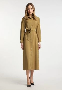 DREIMASTER MARKANI - Vestido Camisero - Brown, Mujer