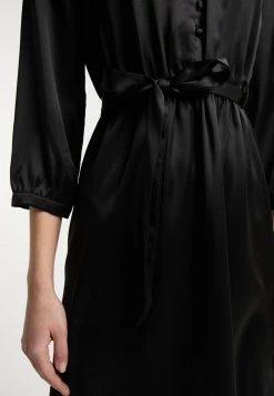 DREIMASTER BARADELLO - Vestido Camisero - Schwarz, Mujer -Tienda DreiMaster barata d802b6ec026a49eebf955e785228f25f