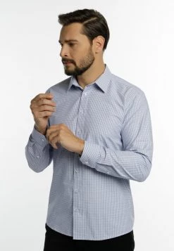 DreiMaster Hombre Camisa - Dunkelblau Kariert -Tienda DreiMaster barata d901949646034ee0ba9a20e5ed097d6b