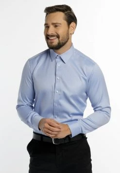 DreiMaster Hombre Camisa Elegante - Blau Kleinkariert