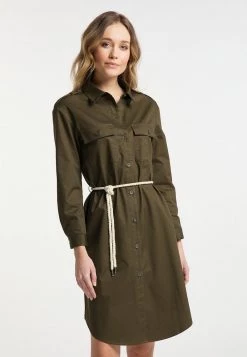 DREIMASTER ELMWOOD - Vestido Camisero - Oliv, Mujer