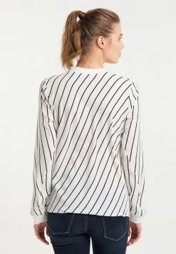 DreiMaster Mujer Blusa - Weiss Schwarz -Tienda DreiMaster barata dc41743017aa493089081d292d27310f