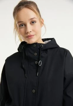 Mujer DREIMASTER BRIDGEPORT - Parka - Schwarz -Tienda DreiMaster barata dc5aff4f06fc4ba3803b66eb22839ea1
