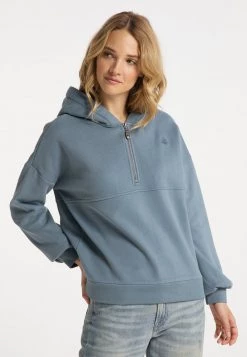 Mujer DREIMASTER TAKELAGE - Jersey Con Capucha - Grau Blau