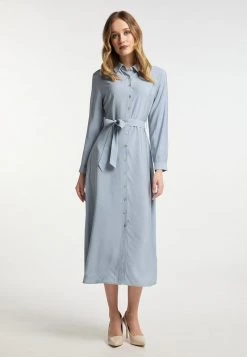 Mujer DREIMASTER MARKANI - Vestido Camisero - Light Blue