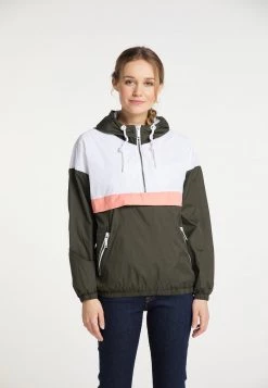 Mujer DREIMASTER BOUNDRY - Chaqueta De Entretiempo - Dunkeloliv Weiss