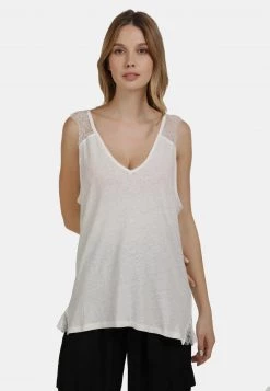 DreiMaster Mujer Top - Wollweiss