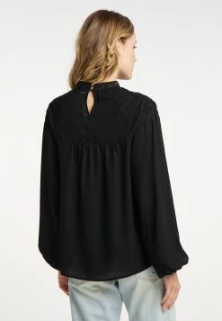 Mujer DREIMASTER EMBELL - Blusa - Schwarz -Tienda DreiMaster barata e17ea0bd8270417e8f4839b7e8bfce4f