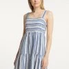 Mujer DREIMASTER IDEM - Vestido Informal - Blau Gestreift