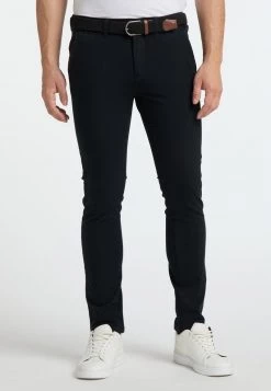 Hombre DREIMASTER FESTLAND - Pantalones Chinos - Schwarz