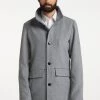 Hombre DREIMASTER BARADELLO - Abrigo Clásico - Hellgrau Melange