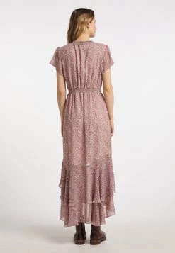 DreiMaster Mujer MIT ALLOVER-PRINT - Vestido Largo - Hellbeige Beerenrot -Tienda DreiMaster barata e5c1531d873d4f0cb6fefff7230d0658