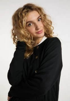 Mujer DREIMASTER KOOSH - Chaqueta De Punto - Schwarz -Tienda DreiMaster barata e7876bc9dccd4f6e9c510b7d9fccd99b