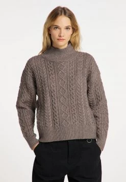 Mujer DREIMASTER KEYTI - Jersey De Punto - Schlamm Melange