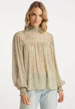 Mujer DREIMASTER INCUS - Blusa - Hellmint Geblümt