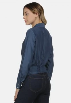 DreiMaster Mujer Camisa - Denim Blue -Tienda DreiMaster barata ed54969632924330a106fd8e35cd1b83