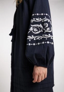 DreiMaster Mujer Vestido Camisero - Marine -Tienda DreiMaster barata ee0ca9fce5b74781bbdf32fc9709bbe3