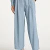 Mujer DREIMASTER EUCALY - Pantalones - Taubenblau