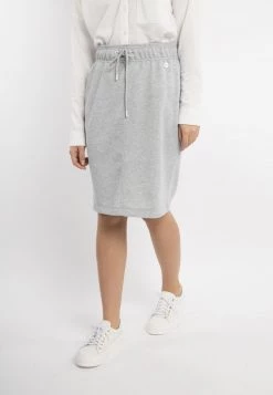 DreiMaster Mujer Falda De Tubo - Hellgrau Melange