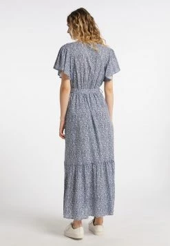 DREIMASTER - Vestido Largo - Graublau Wollweiss, Mujer -Tienda DreiMaster barata effde246ec574980908d2e6b22cec378