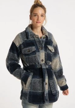 Mujer DREIMASTER KEYTI - Abrigo Corto - Karo Blau