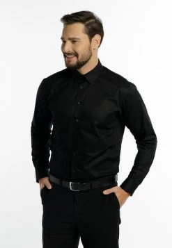 DreiMaster Hombre Camisa Elegante - Schwarz