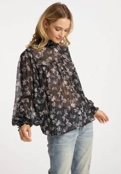 Mujer DREIMASTER INCUS - Blusa - Schwarz Rose Geblümt