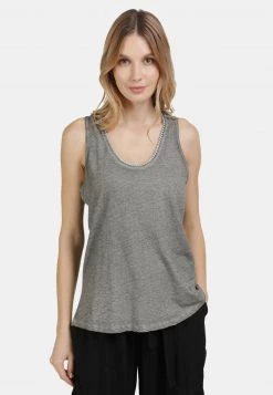 DreiMaster Mujer Top - Dunkelgrau