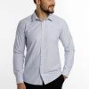 DreiMaster Camisa Elegante - Blau Gestreift, Hombre