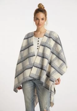 Mujer DREIMASTER BATUTTA - Poncho - Karo Grau