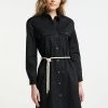 DREIMASTER ELMWOOD - Vestido Camisero - Schwarz, Mujer