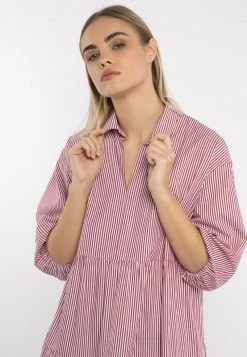 DreiMaster Mujer GESTREIFTES - Vestido Informal - Rot Wollweiss -Tienda DreiMaster barata fc2acc927e25410d85c91cf1eef28d87