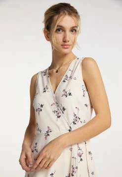 DreiMaster Mujer Vestido Largo - Wollweiss Mehrfarbig -Tienda DreiMaster barata fcb727a1b3114324ac54f209f3a6d835