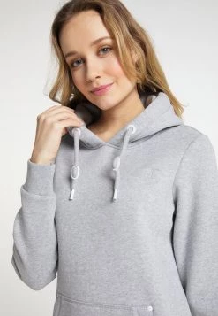 Mujer DREIMASTER KILATA - Jersey Con Capucha - Hellgrau Melange -Tienda DreiMaster barata fccad60b76af47b18dcfa767ea62951c