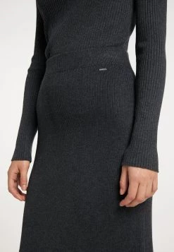 Mujer DREIMASTER KEYTI - Falda De Tubo - Grau Melange -Tienda DreiMaster barata fdae7d474e7942a49823a7752bfab070