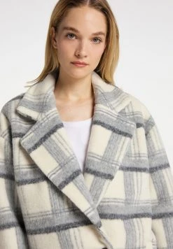 Mujer DREIMASTER KEYTI - Abrigo Clásico - Karo Grau -Tienda DreiMaster barata fdcde84f578c435c97ef4d19192f0469