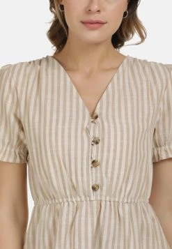 Mujer DREIMASTER KLEID - Vestido Camisero - Sand Weiss -Tienda DreiMaster barata ff9480beb46d4f12abc98bb78bbe9f02